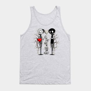 Emo Ghost Sad Character in Love Anti Valentine's Day Tank Top